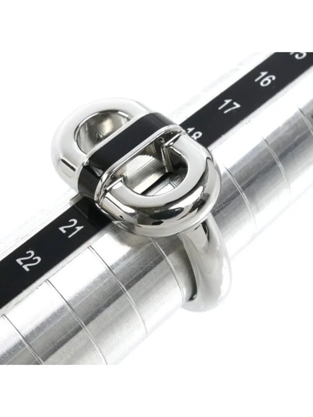 Hermes Stainless Steel Maillon Ring